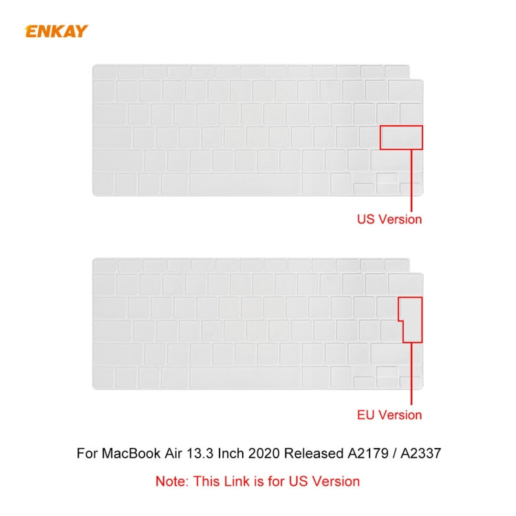 ENKAY Soft TPU Keyboard Protector Film for MacBook Air 13.3 inch A2179 (2020) / A2337 (2020), Version:EU Version