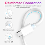 YSY-349 QC3.0 Dual USB Port Car Charger + 1m 3A USB to Micro USB Data Cable(White)