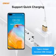 ENKAY ENK-AT105 USB Male to USB-C / Type-C Female Aluminium Alloy Adapter Converter, Support Quick Charging & Data Transmission(Gold)