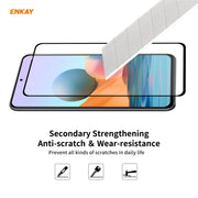 For Redmi Note 10 Pro / Note 10 Pro Max 10 PCS ENKAY Hat-Prince Full Glue 0.26mm 9H 2.5D Tempered Glass Full Coverage Film