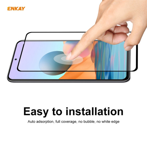 For Redmi Note 10 Pro / Note 10 Pro Max 10 PCS ENKAY Hat-Prince Full Glue 0.26mm 9H 2.5D Tempered Glass Full Coverage Film