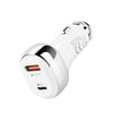YSY-312PD PD 20W USB-C / Type-C + QC3.0 18W USB Interface 38W High-power Car Charger(White) - Car Charger by PMC TechLife | Online Shopping South Africa | PMC TechLife