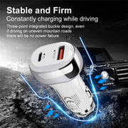 YSY-312PD PD 20W USB-C / Type-C + QC3.0 18W USB Interface 38W High-power Car Charger(Black)
