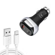 YSY-312PD QC3.0 18W USB + PD 20W USB-C / Type-C Car Charger with USB to USB-C / Type-C Data Cable(Black) - Car Charger by PMC TechLife | Online Shopping South Africa | PMC TechLife
