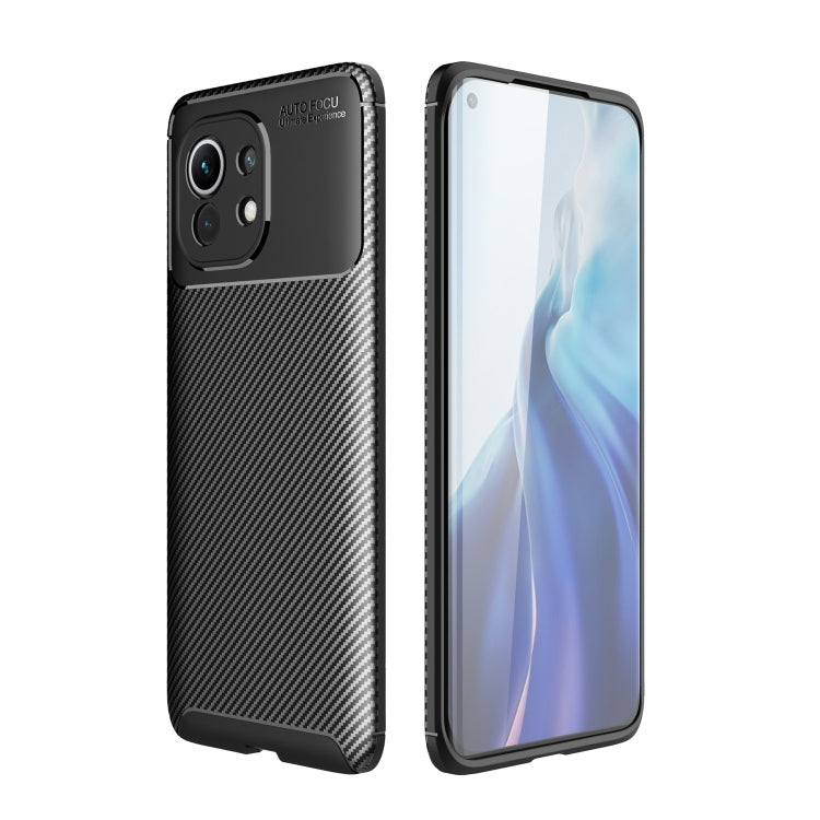 For Xiaomi Mi 11 Pro Carbon Fiber Texture Shockproof TPU Case(Black) - Xiaomi Cases by PMC TechLife | Online Shopping South Africa | PMC TechLife | Buy Now Pay Later Mobicred