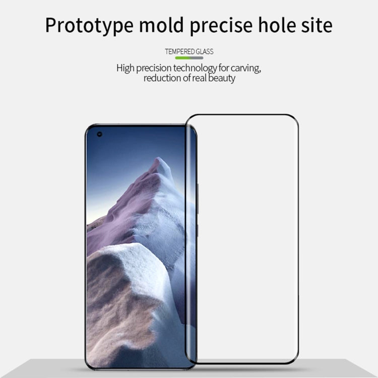 For Xiaomi Mi 11 Ultra PINWUYO 9H 3D Hot Bending Tempered Glass Film(Black) -  by PINWUYO | Online Shopping South Africa | PMC TechLife | Buy Now Pay Later Mobicred