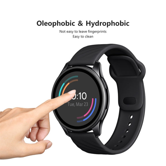 5pcs For OnePlus Watch ENKAY Hat-Prince 3D Full Screen Soft PC Edge + PMMA HD Screen Protector Film