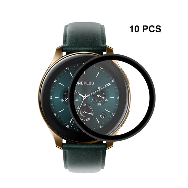 10pcs For OnePlus Watch ENKAY Hat-Prince 3D Full Screen Soft PC Edge + PMMA HD Screen Protector Film