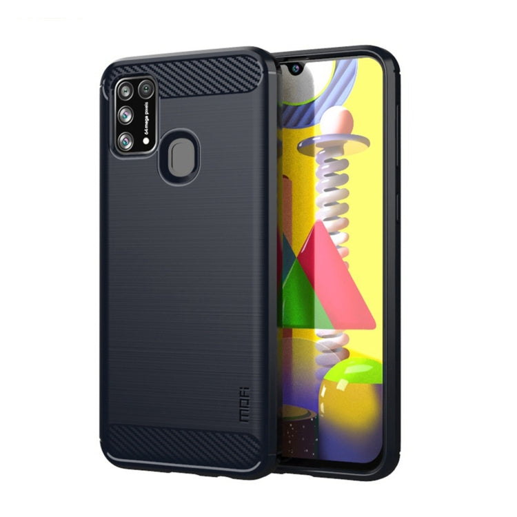 For Samsung Galaxy M31/ F41/ M21s/ M31 Prime MOFI Gentleness Series Brushed Texture Carbon Fiber Soft TPU Case(Blue) - free shipping - PMC TechLife - Order now!