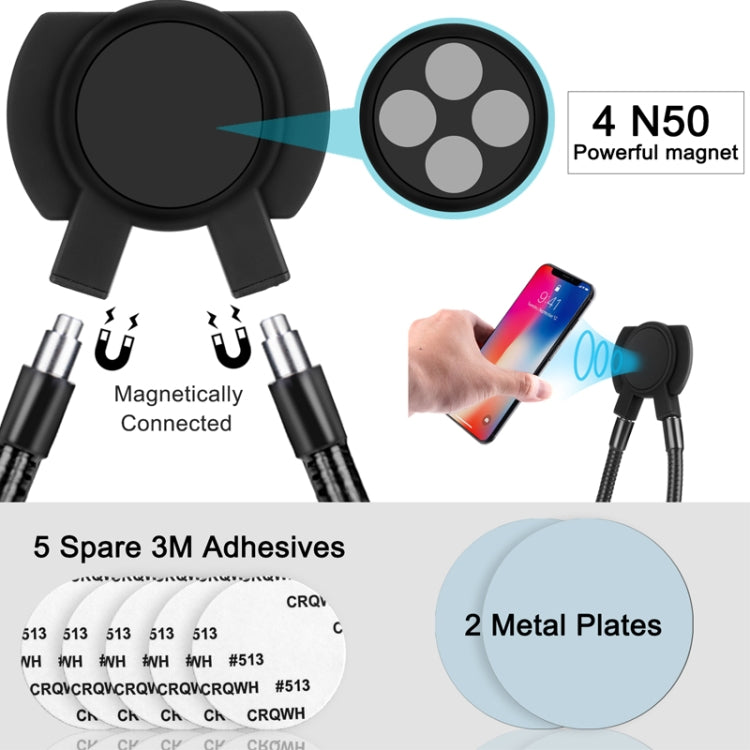 XWJ-1802D Magnetic Universal Tablet & Cell Phone Holder, Lazy Hanging on Neck Bracket, Mobile Phone Stand, 360 Degree Rotating Bendable Flexible Gooseneck Mount for Desk, Bed, Sofa for Any Phone & Tablet - Lazy Bracket by PMC TechLife | Online Shopping South Africa | PMC TechLife