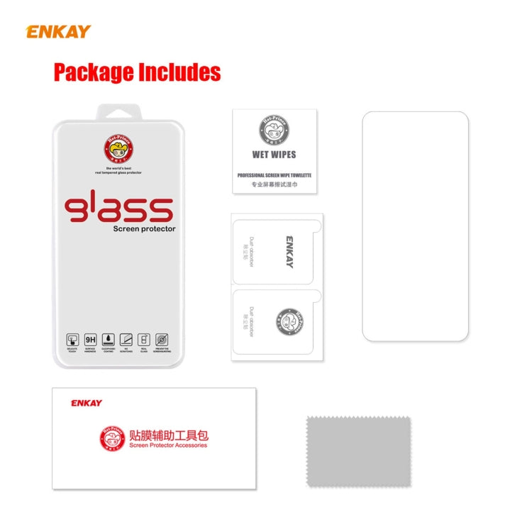 For Xiaomi Poco F3 ENKAY Hat-Prince 0.26mm 9H 2.5D Curved Edge Tempered Glass Film