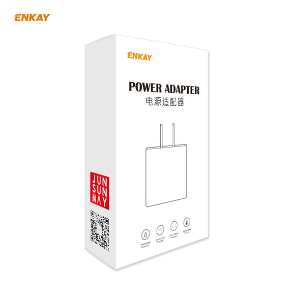 ENKAY Hat-Prince 20W PD Type-C + QC 3.0 USB Fast Charging Travel Charger Power Adapter with Fast Charge Data Cable, US Plug(With Micro USB Cable)