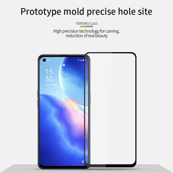 For OPPO Reno5 Z / A94 PINWUYO 9H 2.5D Full Screen Tempered Glass Film(Black)