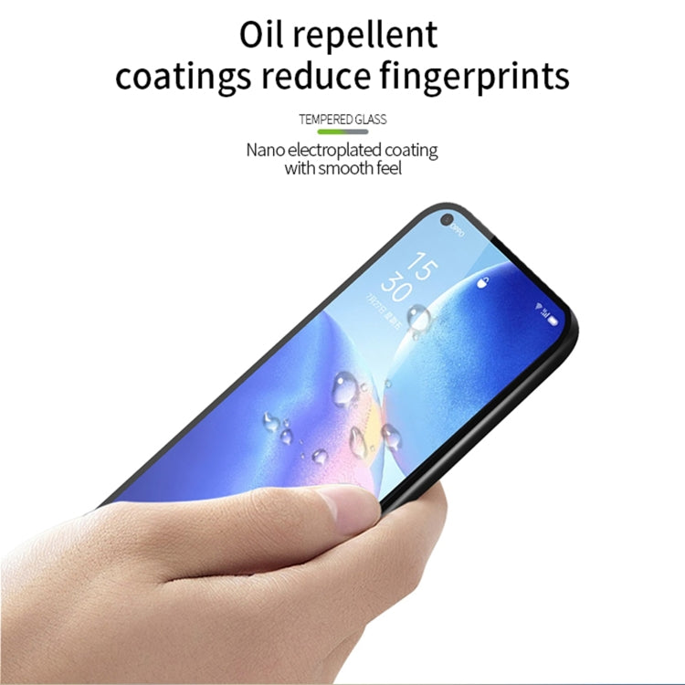 For OPPO Reno5 Z / A94 PINWUYO 9H 2.5D Full Screen Tempered Glass Film(Black)