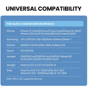 TCS-20WACA 20W PD Type-C + QC 3.0 USB Interface Fast Charging Travel Charger with USB-C / Type-C to 8 Pin Fast Charge Data Cable AU Plug
