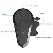 BT-S3  Motorcycle Helmet Wireless Bluetooth Earphone Water-resistant Handsfree Interphone Walkie talkie with FM Radio