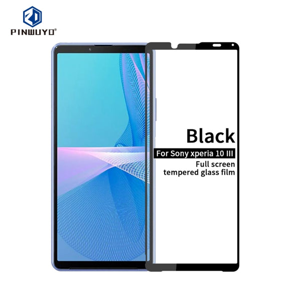 For Sony Xperia 10 III PINWUYO 9H 2.5D Full Screen Tempered Glass Film(Black)