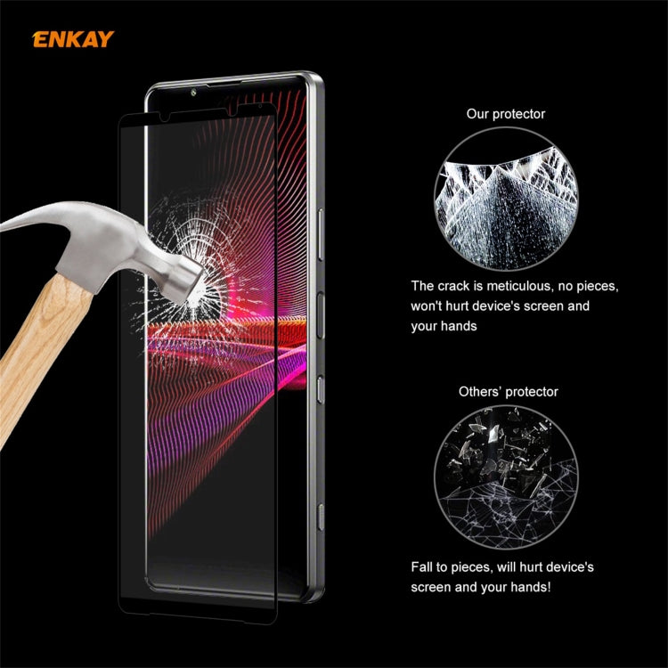For Sony Xperia 1 III 2 PCS ENKAY Hat-Prince Full Glue 0.26mm 9H 2.5D Tempered Glass Full Coverage Film - Sony Tempered Glass by ENKAY | Online Shopping South Africa | PMC TechLife | Buy Now Pay Later Mobicred