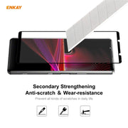 For Sony Xperia 1 III 2 PCS ENKAY Hat-Prince Full Glue 0.26mm 9H 2.5D Tempered Glass Full Coverage Film