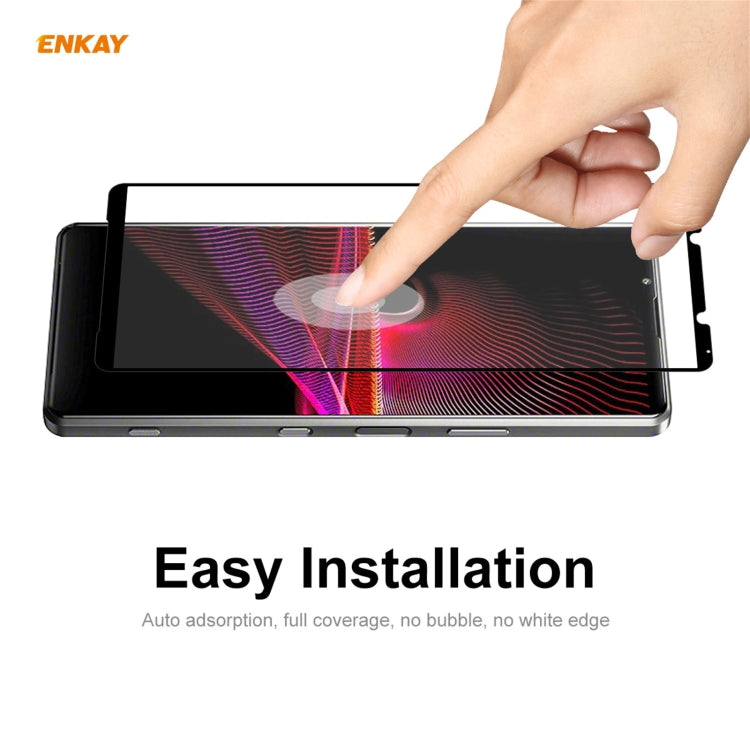 For Sony Xperia 1 III 2 PCS ENKAY Hat-Prince Full Glue 0.26mm 9H 2.5D Tempered Glass Full Coverage Film - Sony Tempered Glass by ENKAY | Online Shopping South Africa | PMC TechLife | Buy Now Pay Later Mobicred