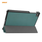ENKAY PU Leather + Plastic Case with Three-folding Holder for Samsung Galaxy Tab A7 Lite T220 / T225(Green)