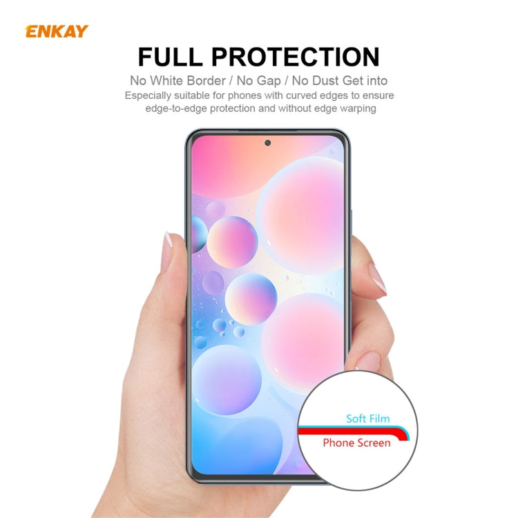 For Xiaomi Mi Poco X3 / X3 Pro 2 PCS ENKAY Hat-Prince Full Glue Full Coverage Screen Protector Explosion-proof Hydrogel Film