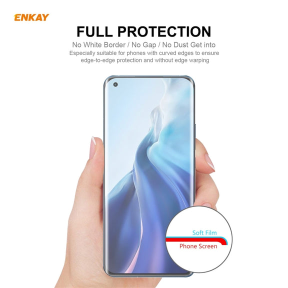 For Xiaomi Mi 11 Ultra 2 PCS ENKAY Hat-Prince Full Glue Full Coverage Screen Protector Explosion-proof Hydrogel Film