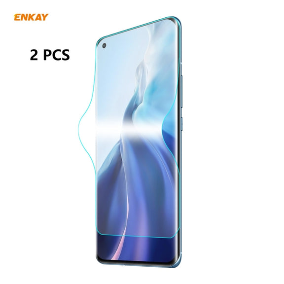 For Xiaomi Mi 11 Ultra 2 PCS ENKAY Hat-Prince Full Glue Full Coverage Screen Protector Explosion-proof Hydrogel Film