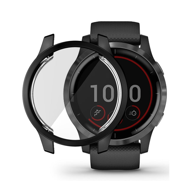 Compatible with Garmin Venu 2 45mm / Vivoactive 4 45mm ENKAY Hat-Prince Full Coverage Electroplate TPU Soft Case(Black)