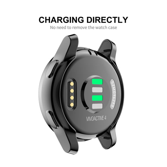 Compatible with Garmin Venu 2S 40mm / Vivoactive 4S 40mm ENKAY Hat-Prince Full Coverage Electroplate TPU Soft Case(Black)