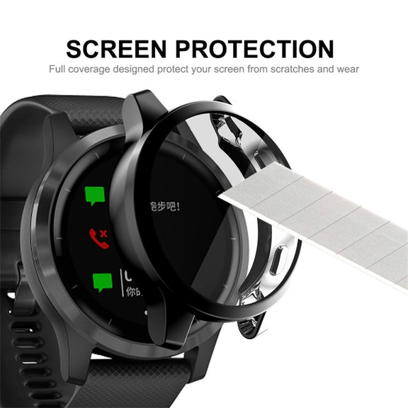 Compatible with Garmin Venu 2S 40mm / Vivoactive 4S 40mm ENKAY Hat-Prince Full Coverage Electroplate TPU Soft Case(Black)