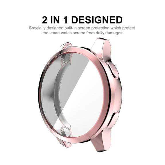 Compatible with Garmin Venu 2S 40mm / Vivoactive 4S 40mm ENKAY Hat-Prince Full Coverage Electroplate TPU Soft Case(Pink)
