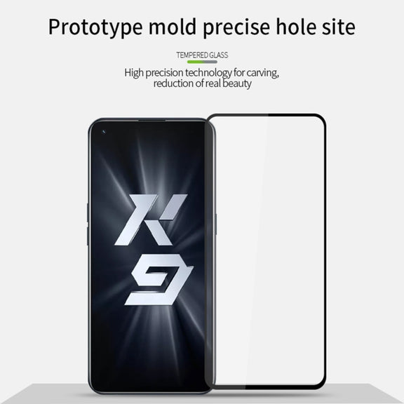 For OPPO K9 PINWUYO 9H 2.5D Full Screen Tempered Glass Film(Black)
