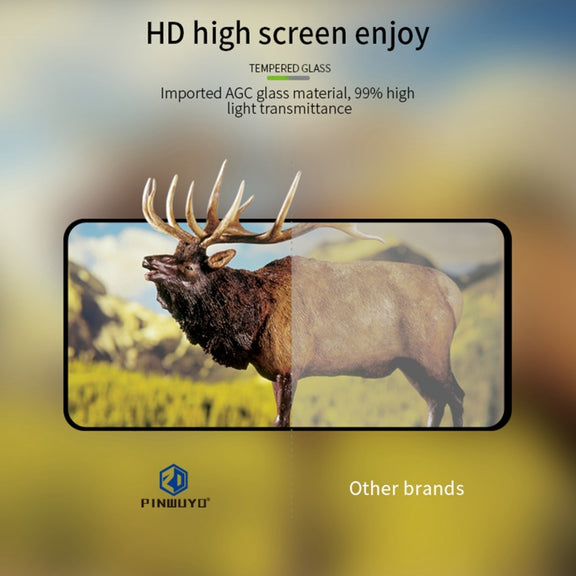 For OPPO K9 PINWUYO 9H 2.5D Full Screen Tempered Glass Film(Black)