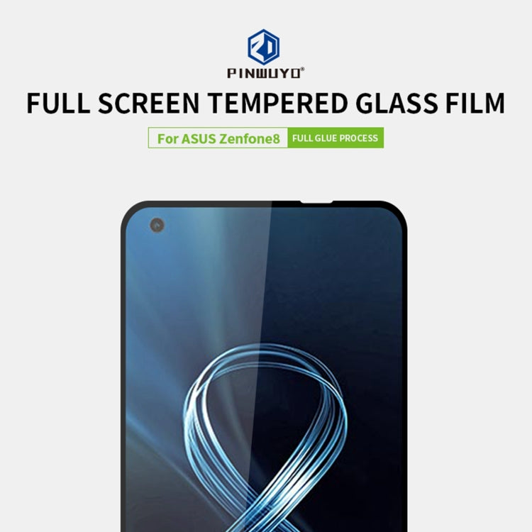For Asus Zenfone 8 / ZS590KS PINWUYO 9H 2.5D Full Screen Tempered Glass Film(Black) - ASUS Tempered Glass by PINWUYO | Online Shopping South Africa | PMC TechLife | Buy Now Pay Later Mobicred