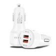 TE-092 36W Dual QC3.0 USB Fast Car Charger(White) - Car Charger by PMC TechLife | Online Shopping South Africa | PMC TechLife