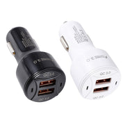 TE-092 36W Dual QC3.0 USB Fast Car Charger(Black)
