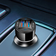 TE-092 36W Dual QC3.0 USB Fast Car Charger(White)