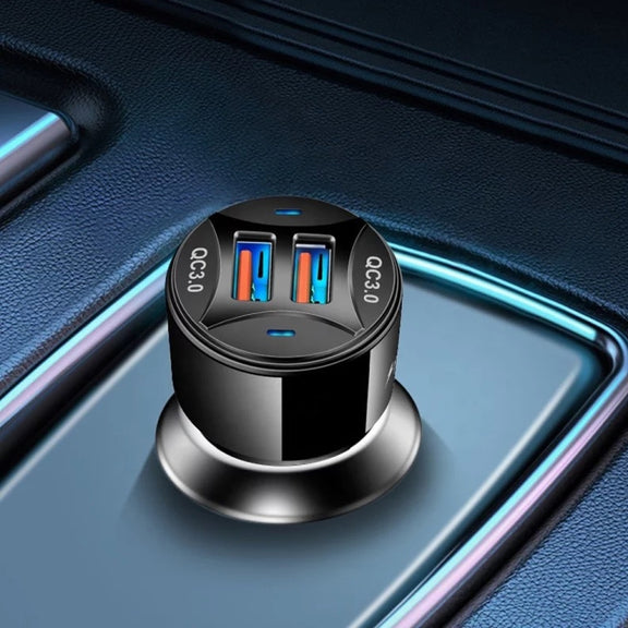 TE-092 36W Dual QC3.0 USB Fast Car Charger(Black)