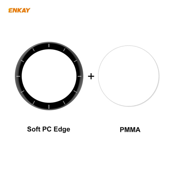 For Venu 2 / Vivoactive 4 45mm 2 PCS ENKAY Hat-Prince 3D Full Screen Soft PC Edge + PMMA HD Screen Protector Film