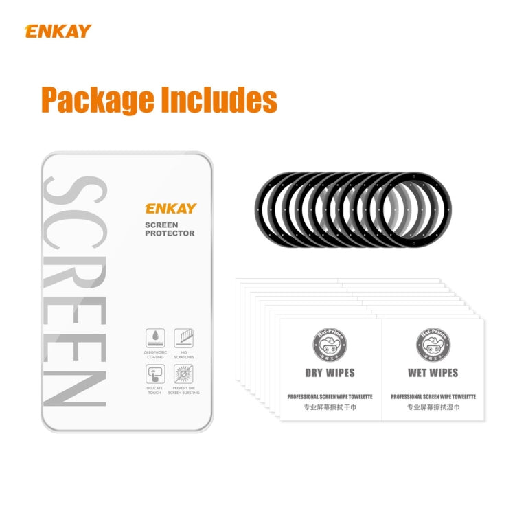 Compatible with Garmin Venu 2S / Vivoactive 4S 40mm 10 PCS ENKAY Hat-Prince 3D Full Screen Soft PC Edge + PMMA HD Screen Protector Film