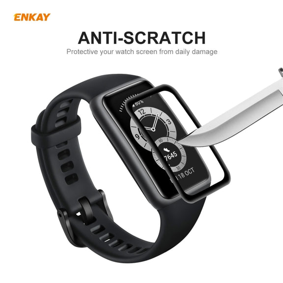 For Huawei Band 6 / Honor Band 6 10 PCS ENKAY Hat-Prince 3D Full Screen Soft PC Edge + PMMA HD Screen Protector Film