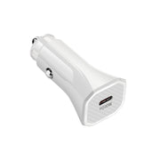 YS-2 PD 20W USB-C / Type-C Interface Car Fast Charger for iPhone Series / iPad Series(White)