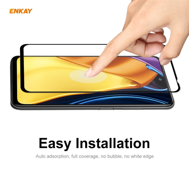 For Xiaomi Poco M3 Pro / Redmi Note 10 5G 10 PCS ENKAY Hat-Prince Full Glue 0.26mm 9H 2.5D Tempered Glass Full Coverage Film - free shipping - PMC TechLife - Order now!