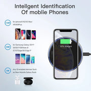 WX-69 10W Ultra-thin Wireless Charger Mirror Wireless Charger for Mobile Phone(White)