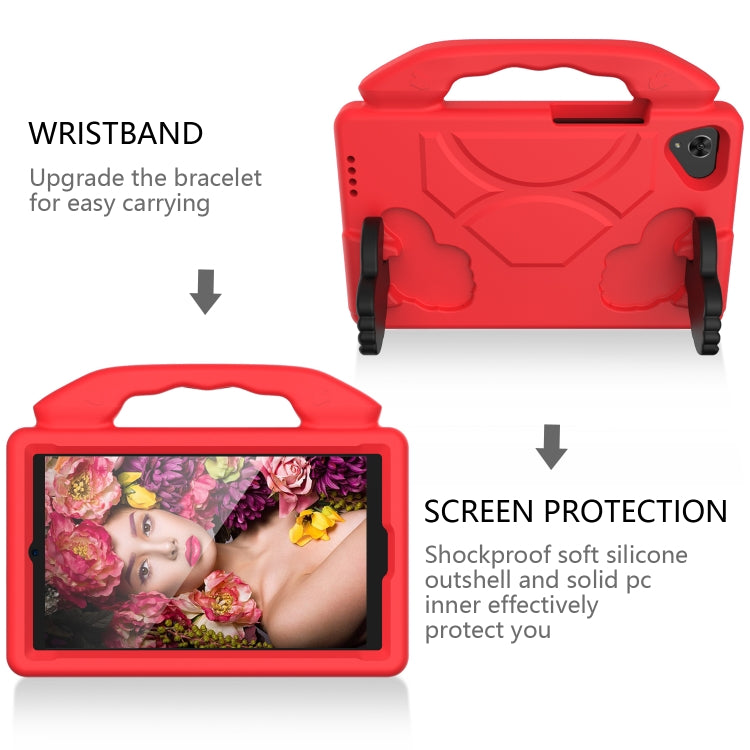 For Samsung Galaxy Tab A7 Lite T220 / T225 Thumb Bracket EVA Shockproof Tablet Case(Red)