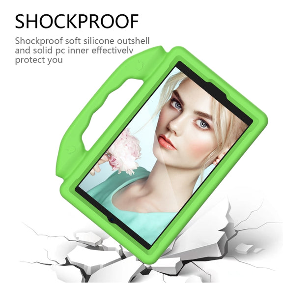 For Samsung Galaxy Tab A7 Lite T220 / T225 Thumb Bracket EVA Shockproof Tablet Case(Green)