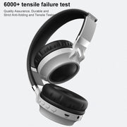 BD01 Colorful LED Bluetooth 5.0 Headphones Foldable Wireless HiFi Stereo Headset with Mic, Support TF Card / 3.5mm AUX(Black)