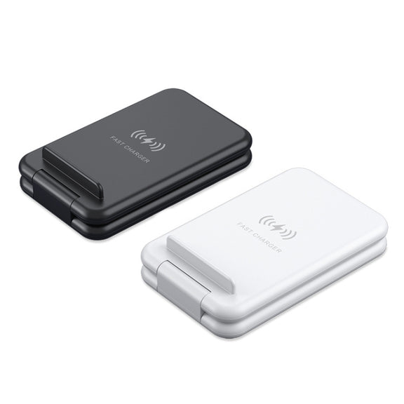 15W 3 in 1 Foldable Qi Fast Wireless Charger Station Phone Holder for iPhones & iWatchs & Airpods(Black)