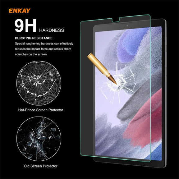 2 PCS For Samsung Galaxy Tab A7 Lite 8.7 T220 / T225 ENKAY Hat-Prince 0.33mm 9H Surface Hardness 2.5D Explosion-proof Tempered Glass Protector Film